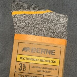 Men's Performance Work Crew Socks - 3 pair
